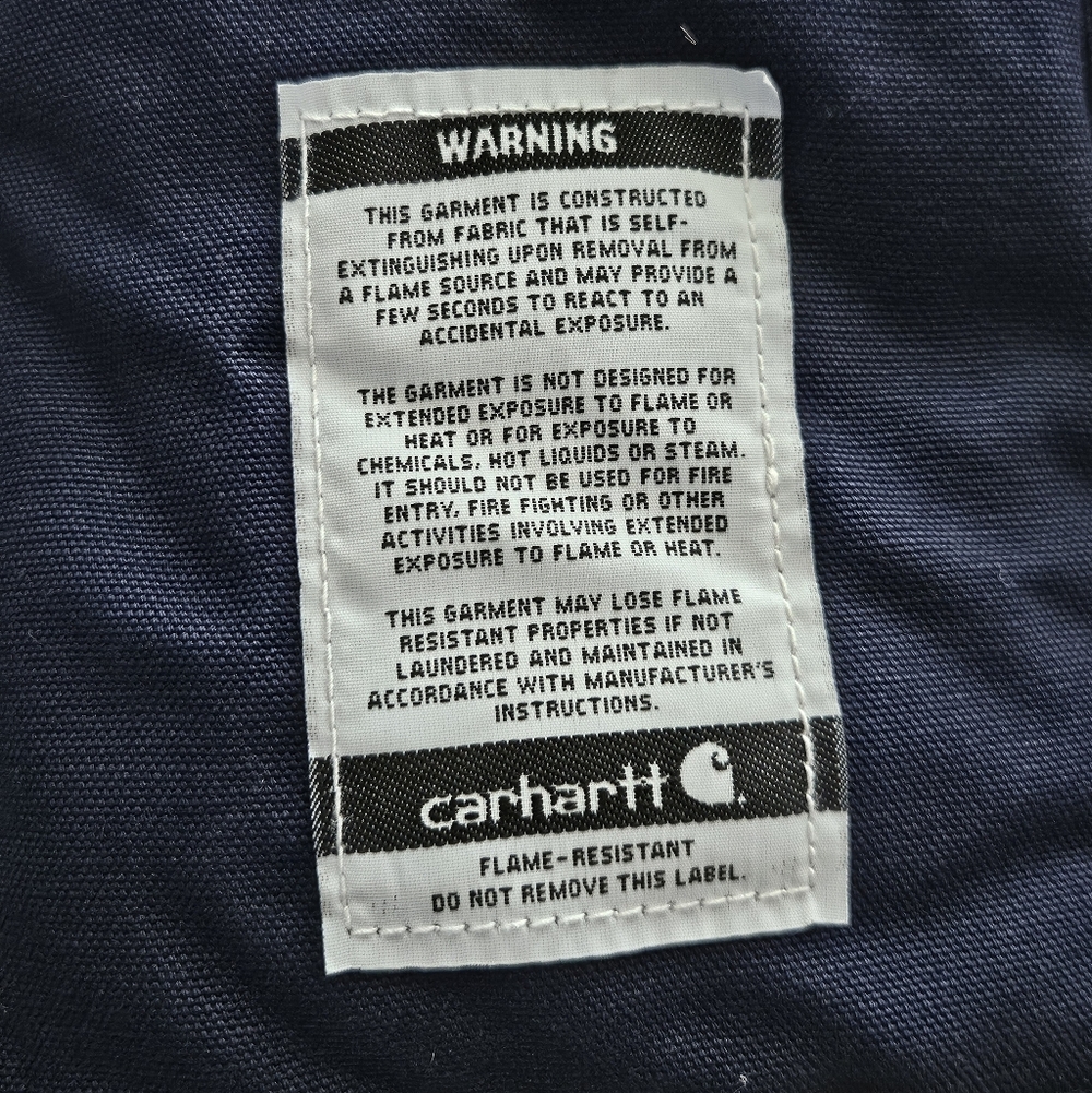 Carhartt Navy Blue Hooded Work Jacket - Picture 4 of 7